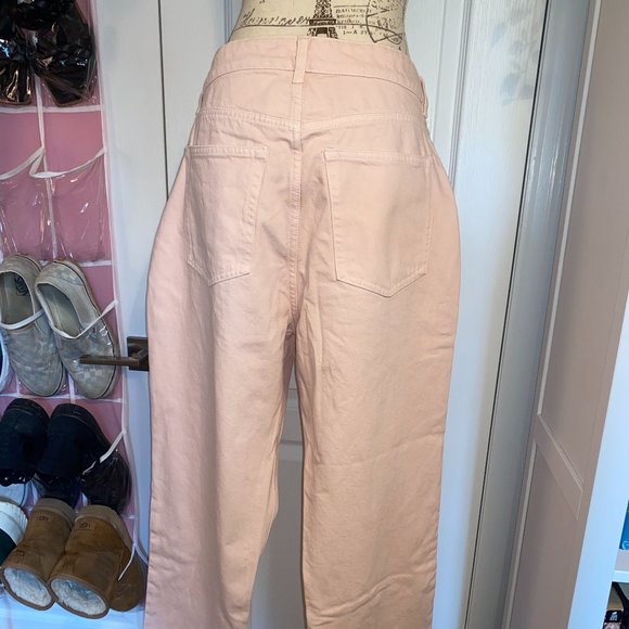 Baby pink wide leg jeans - Picture 2 of 3